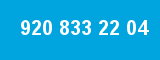 920 833 22 04 920 833 22 04